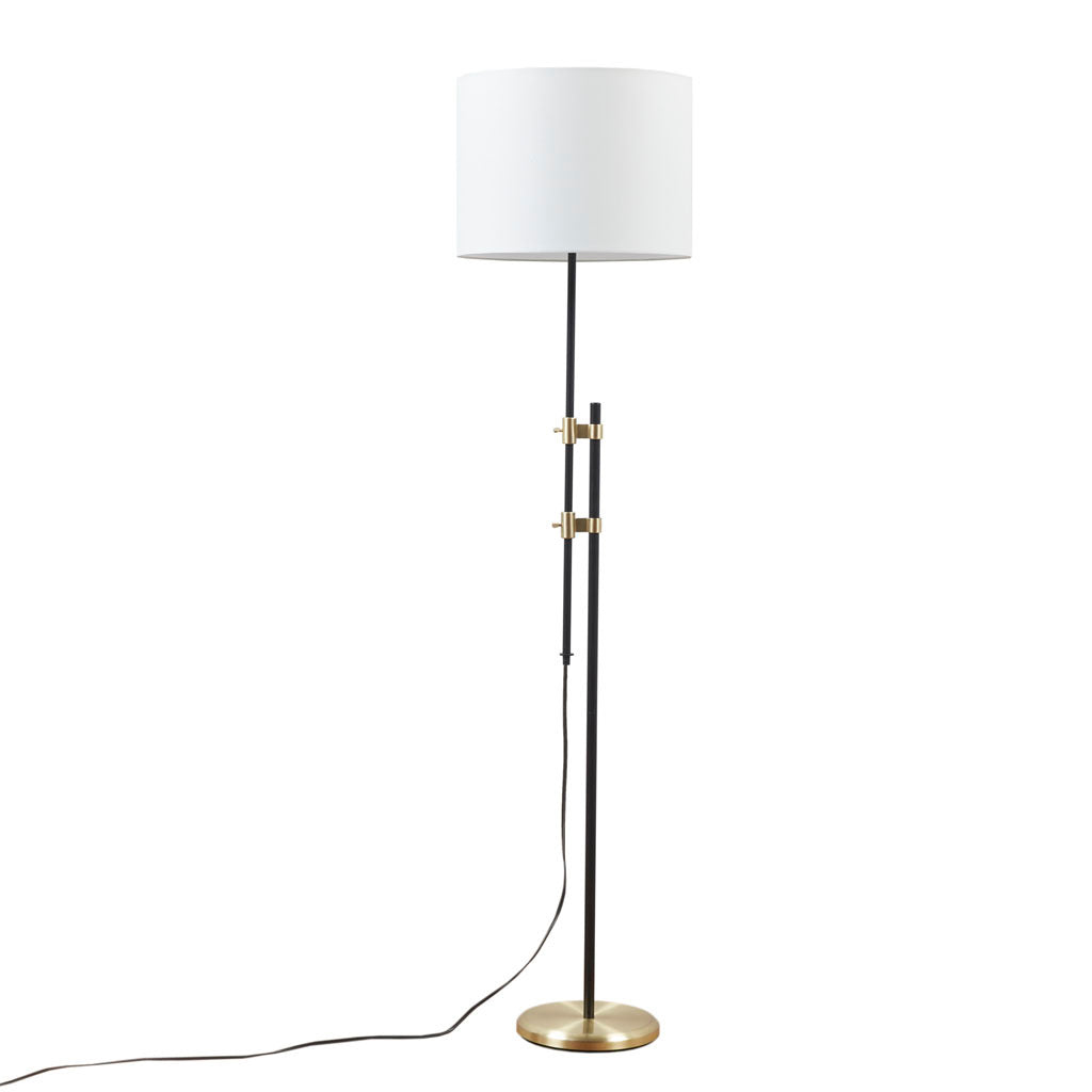 Asymmetrical Adjustable Height Metal Floor Lamp