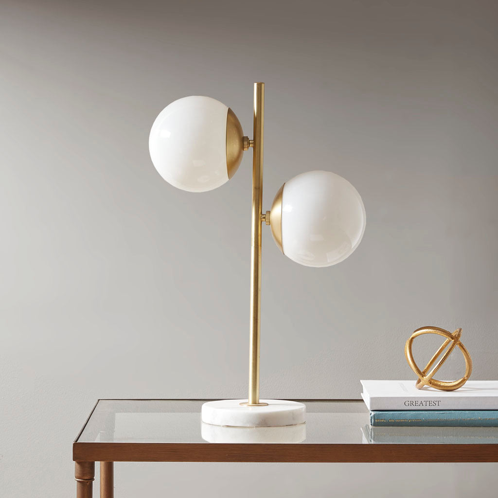 Marble Base Table Lamp gold-cotton