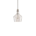 Auburn Bell Shaped Glass Pendant silver-cotton