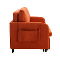 COOLMORE Convertible Sleeper Sofa Bed, Modern Velvet orange-linen