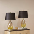 Cortina Ombre Glass Table Lamp, Set of 2 gold-cotton