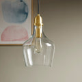 Bell Shaped Glass Pendant gold-cotton