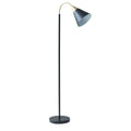 Arched Metal Floor Lamp with Chimney Shade matte black-iron