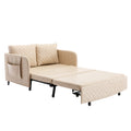 COOLMORE Convertible Sleeper Sofa Bed, Modern Velvet camel-pu