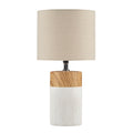 Textured Ceramic Table Lamp white-polyester