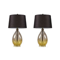 Cortina Ombre Glass Table Lamp, Set of 2 gold-cotton