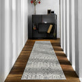 Moroccan Global Woven Area Rug light grey+cream-polyester