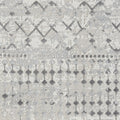 Moroccan Global Woven Area Rug light grey+cream-polyester