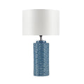 Geometric Ceramic Table Lamp blue-polyester