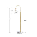 Arched Floor Lamp with Marble Base gold-cotton