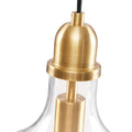 Bell Shaped Glass Pendant gold-cotton