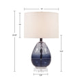 Ombre Glass Table Lamp dark blue-cotton