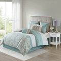 8 Piece Comforter Set seafoam-polyester