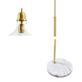 Arched Floor Lamp with Marble Base gold-cotton