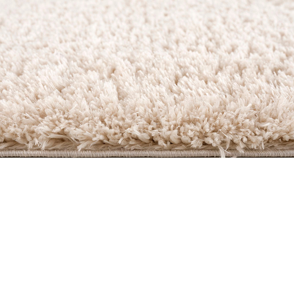 Super Soft Polyester Shag Area Rug cream-polyester