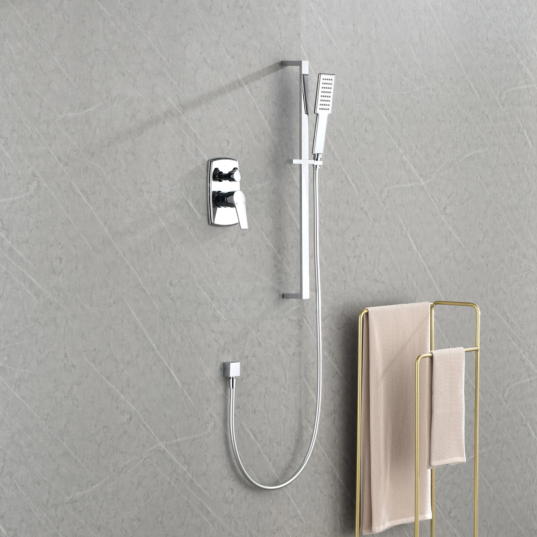 Shower System with Shower Head, Hand Shower,