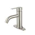 Waterfall Spout Bathroom Faucet,Single Handle Bathroom brushed nickel-stainless steel