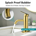 Waterfall Spout Bathroom Faucet,Single Handle Bathroom gold-stainless steel