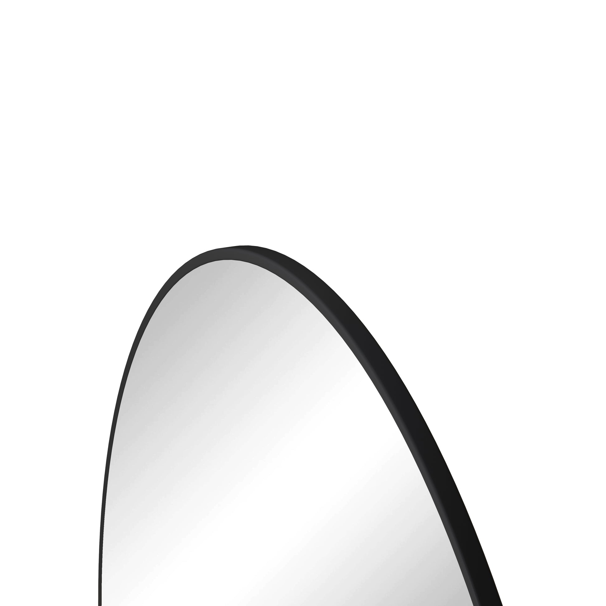 Wall Mirror 42 Inch Black Circular Mirror Metal Framed black-glass