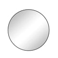 Wall Mirror 42 Inch Black Circular Mirror Metal Framed black-glass