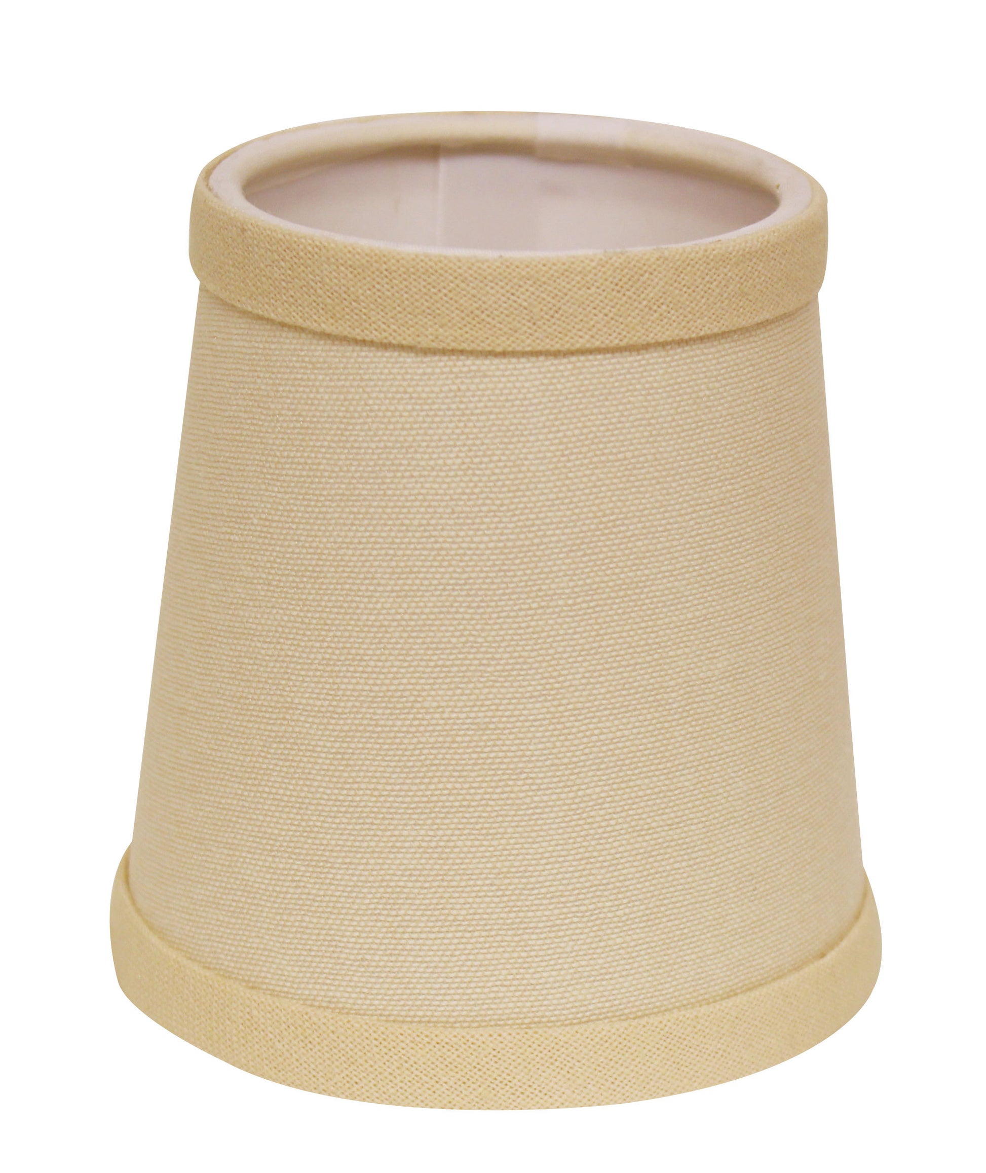 Slant Hardback Chandelier Lampshade with Flame Clip beige-linen