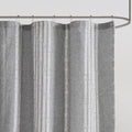 Cotton Jacquard Shower Curtain gray-cotton