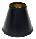 Slant Hardback Chandelier Lampshade with Flame Clip black-parchment