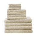 100% Cotton Quick Dry 12 Piece Bath Towel Set taupe-cotton