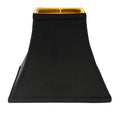 Square Bell Hardback Lampshade with Washer Fitter black-shantung