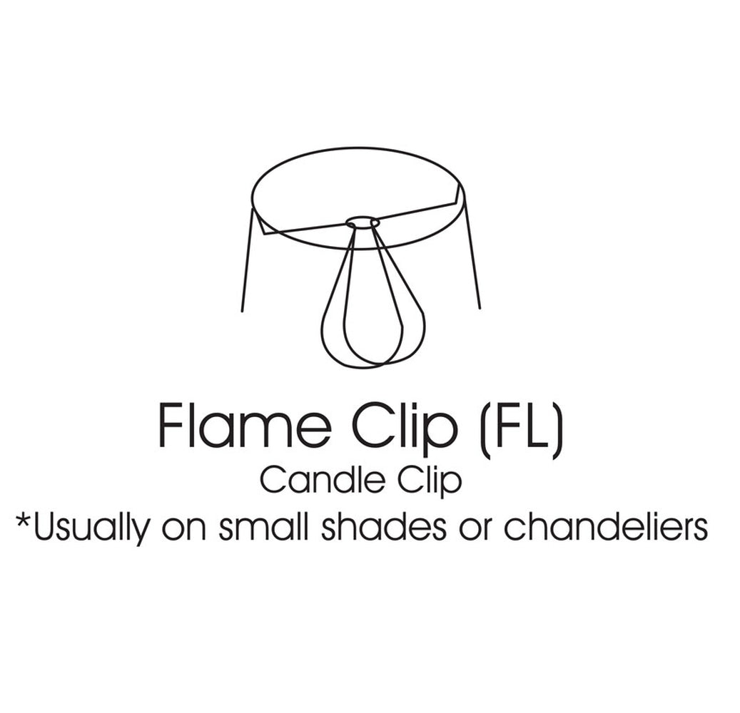 Slant Hardback Chandelier Lampshade with Flame Clip yellow-paper