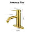 Waterfall Spout Bathroom Faucet,Single Handle Bathroom gold-stainless steel