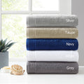 100% Cotton Quick Dry 12 Piece Bath Towel Set grey-cotton