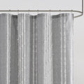 Cotton Jacquard Shower Curtain gray-cotton