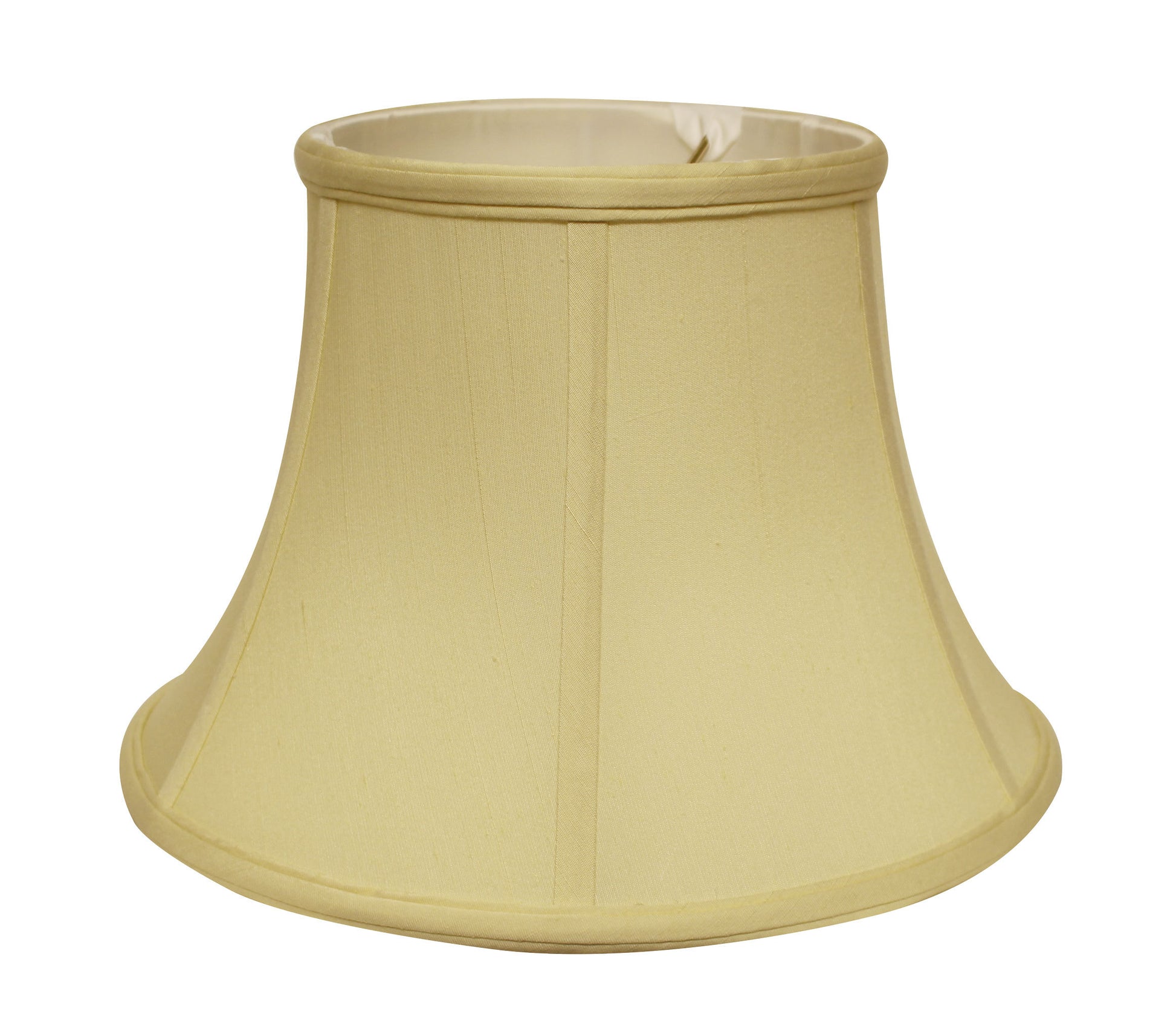 Slant Shallow Drum Softback Lampshade with Uno fitter antique white-shantung