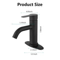 Waterfall Spout Bathroom Faucet,Single Handle Bathroom matte black-stainless steel