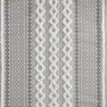 Cotton Printed Shower Curtain with Chenille gray-cotton