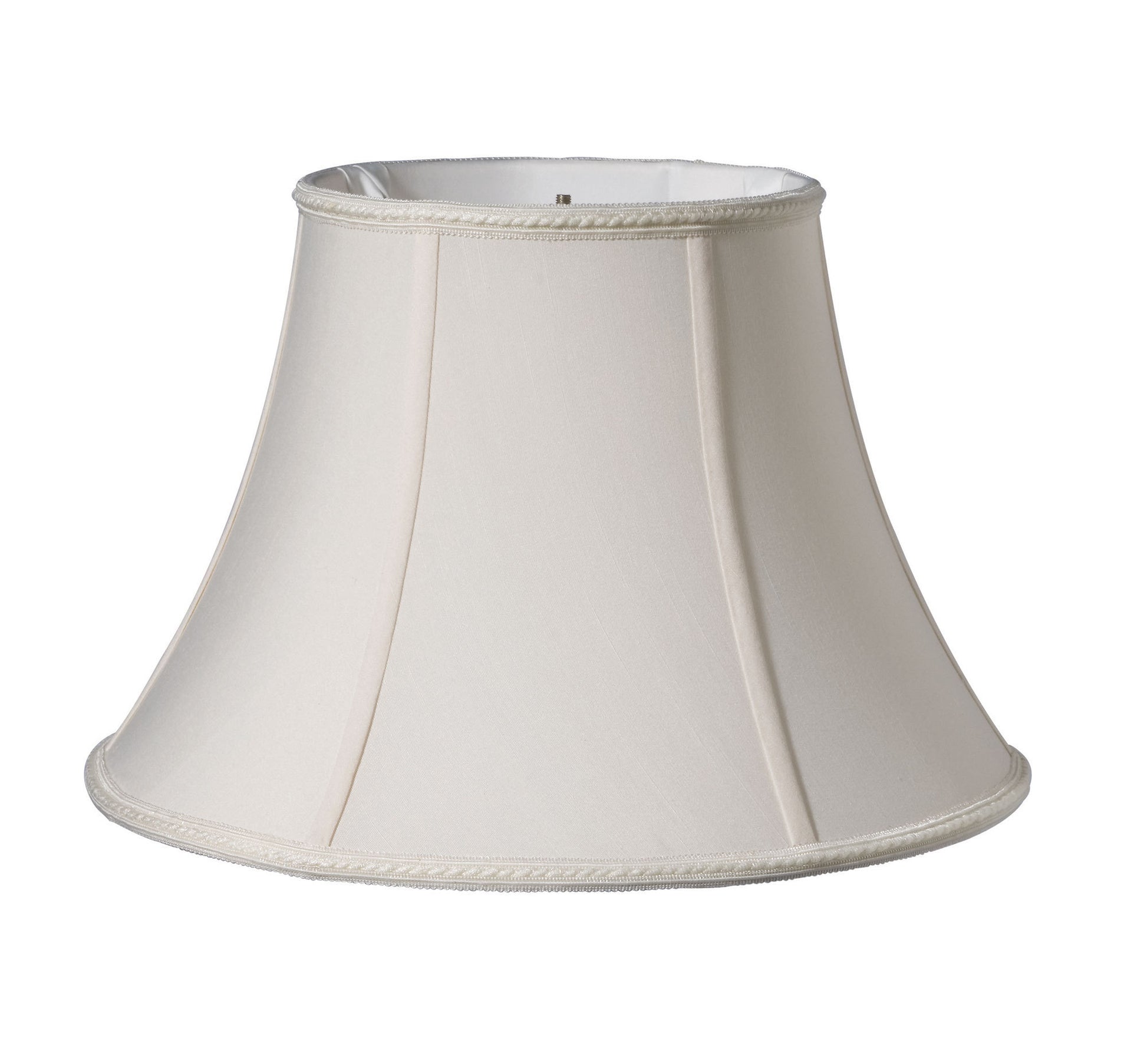 Slant Transitional Oval Softback Lampshade with Washer cream-shantung