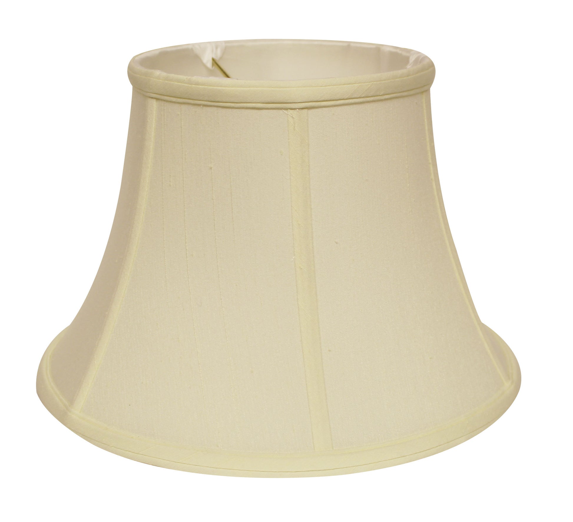 Slant Shallow Drum Softback Lampshade with Uno fitter white-shantung