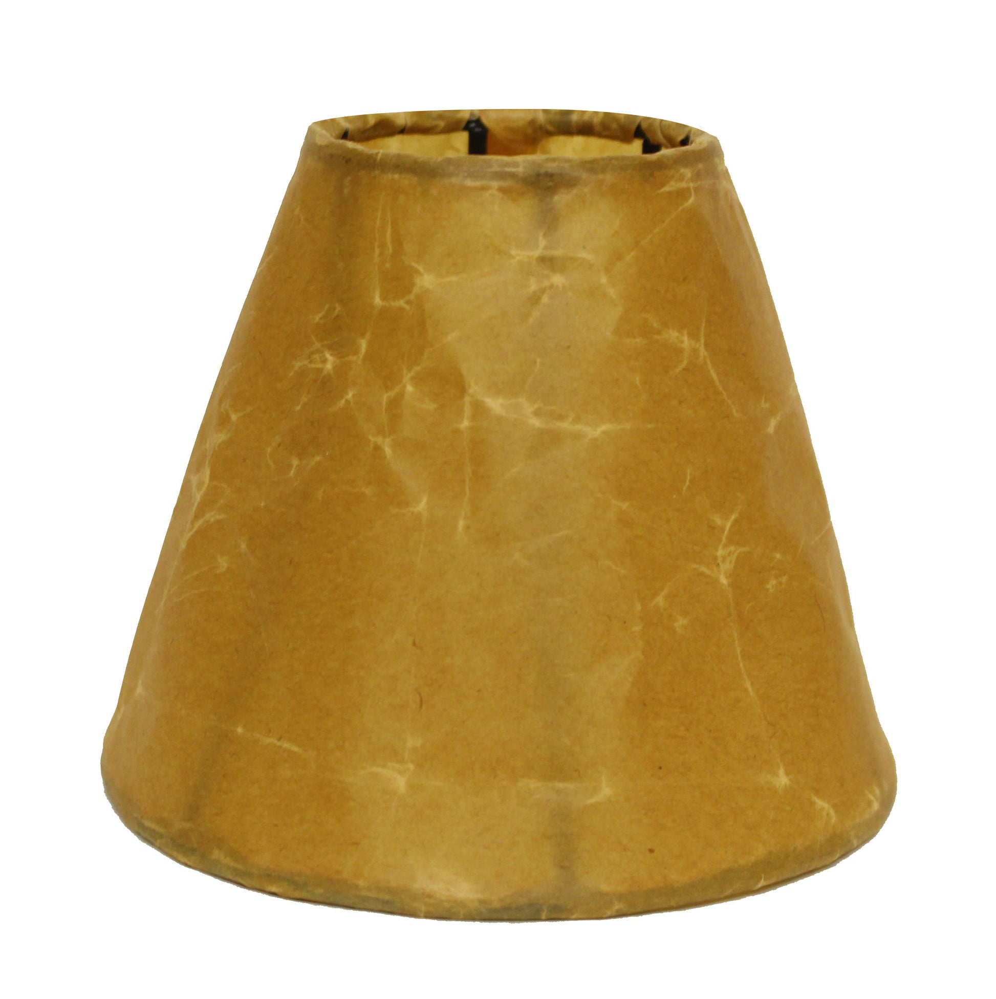 Slant Crinkle Paper Empire Chandelier Lampshade with brown-crinkle oil paper