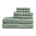 Sustainable Antimicrobial Bath Towel 6 Piece Set green-polyester