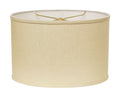 Slant Retro Oval Hardback Lampshade with Washer beige-linen