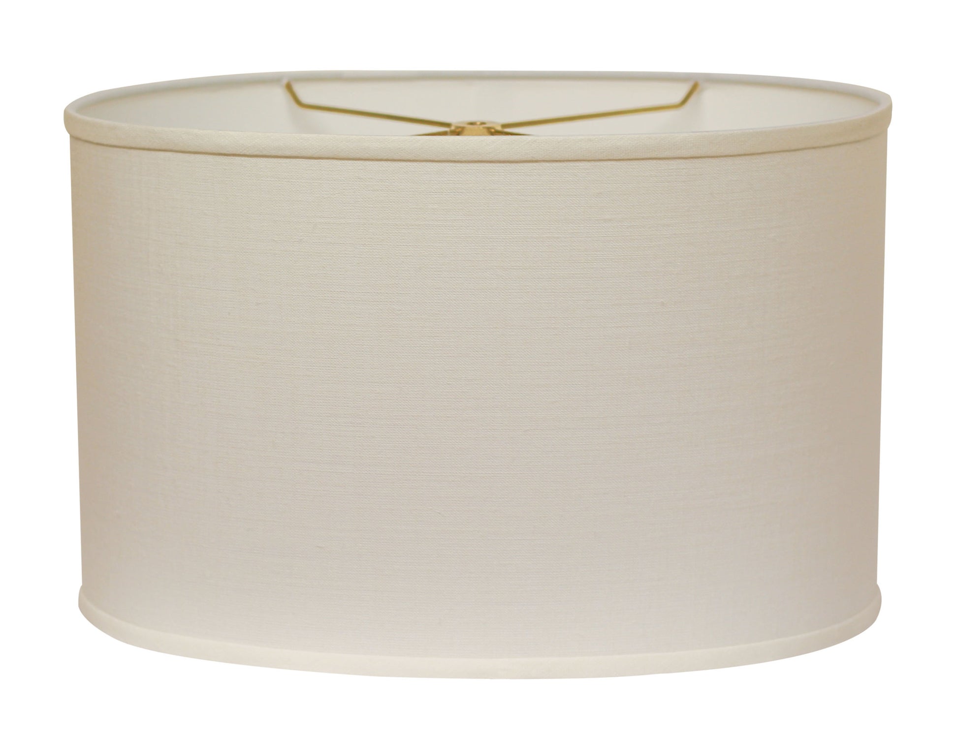 Slant Retro Oval Hardback Lampshade with Washer white-linen