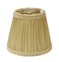 Slant Pencil Pleat Chandelier Lampshade with Flame natural-taffeta