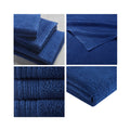 100% Cotton Quick Dry 12 Piece Bath Towel Set navy-cotton