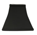 Slant Square Bell Hardback Lampshade with Washer black white-shantung