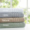 Sustainable Antimicrobial Bath Towel 6 Piece Set white-polyester