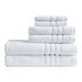 Sustainable Antimicrobial Bath Towel 6 Piece Set white-polyester