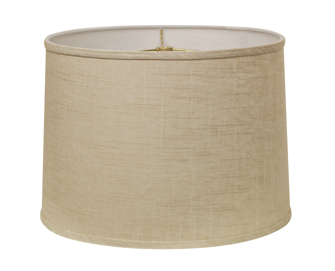 Slant Retro Drum Hardback Lampshade with Washer white-linen