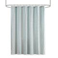 Cotton Jacquard Shower Curtain aqua-cotton