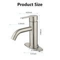 Waterfall Spout Bathroom Faucet,Single Handle Bathroom brushed nickel-stainless steel